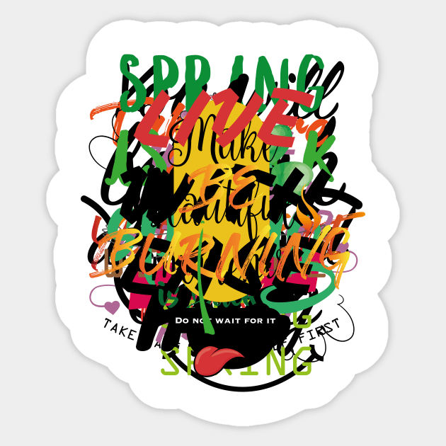 Color chaos T-Shirts Sticker by HozDes